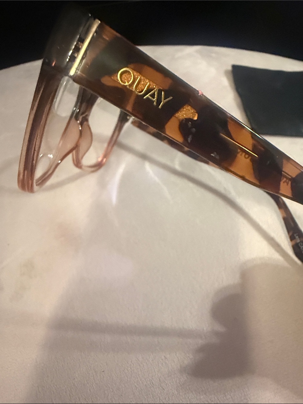 Quay Australia After Hours Mini Cat-Eye Blue Light Glasses - Brown Gradient - Picture 4 of 7